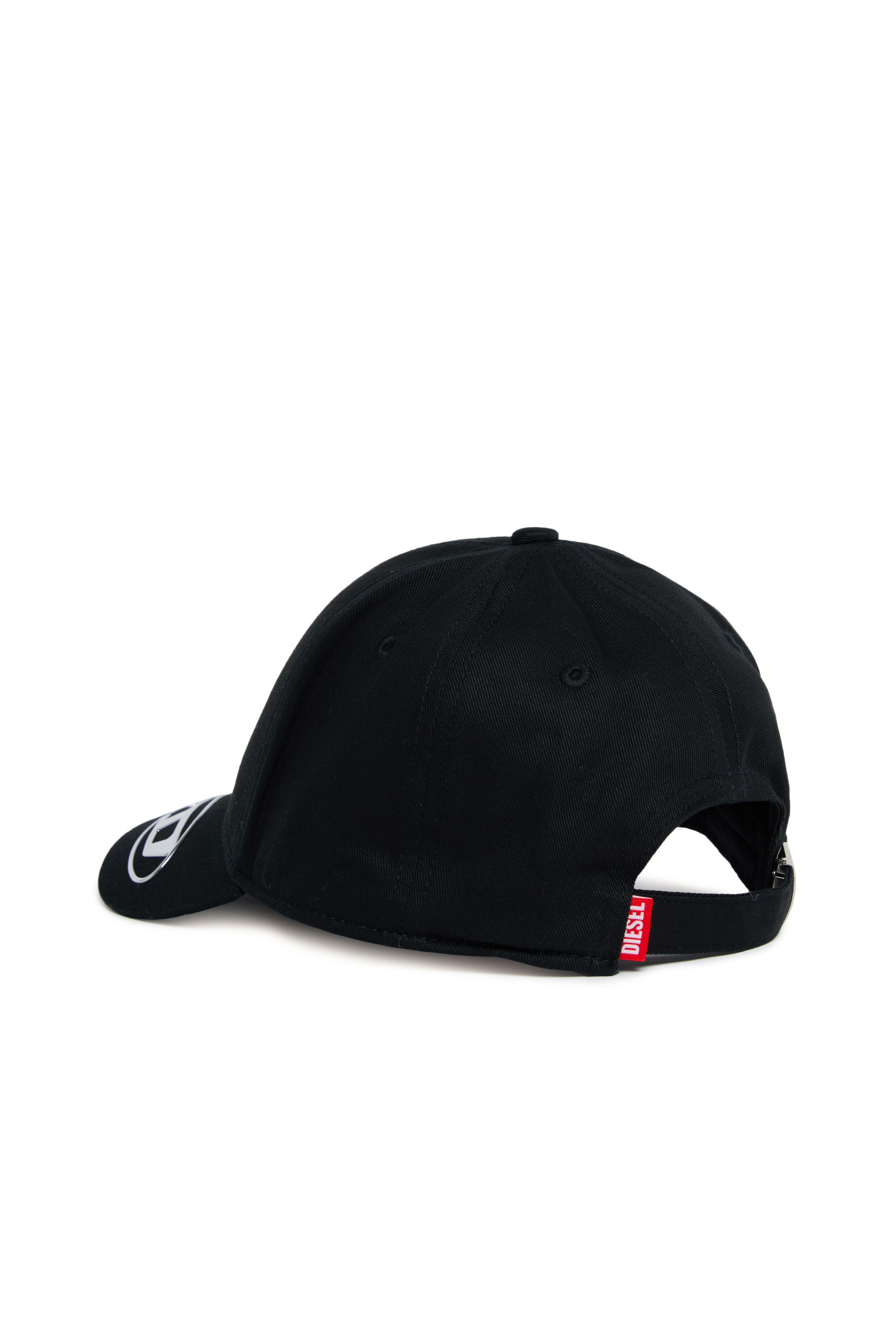 Diesel - FCEFFIL, Unisex's Baseball cap with metallic Oval D logo in Black - 3