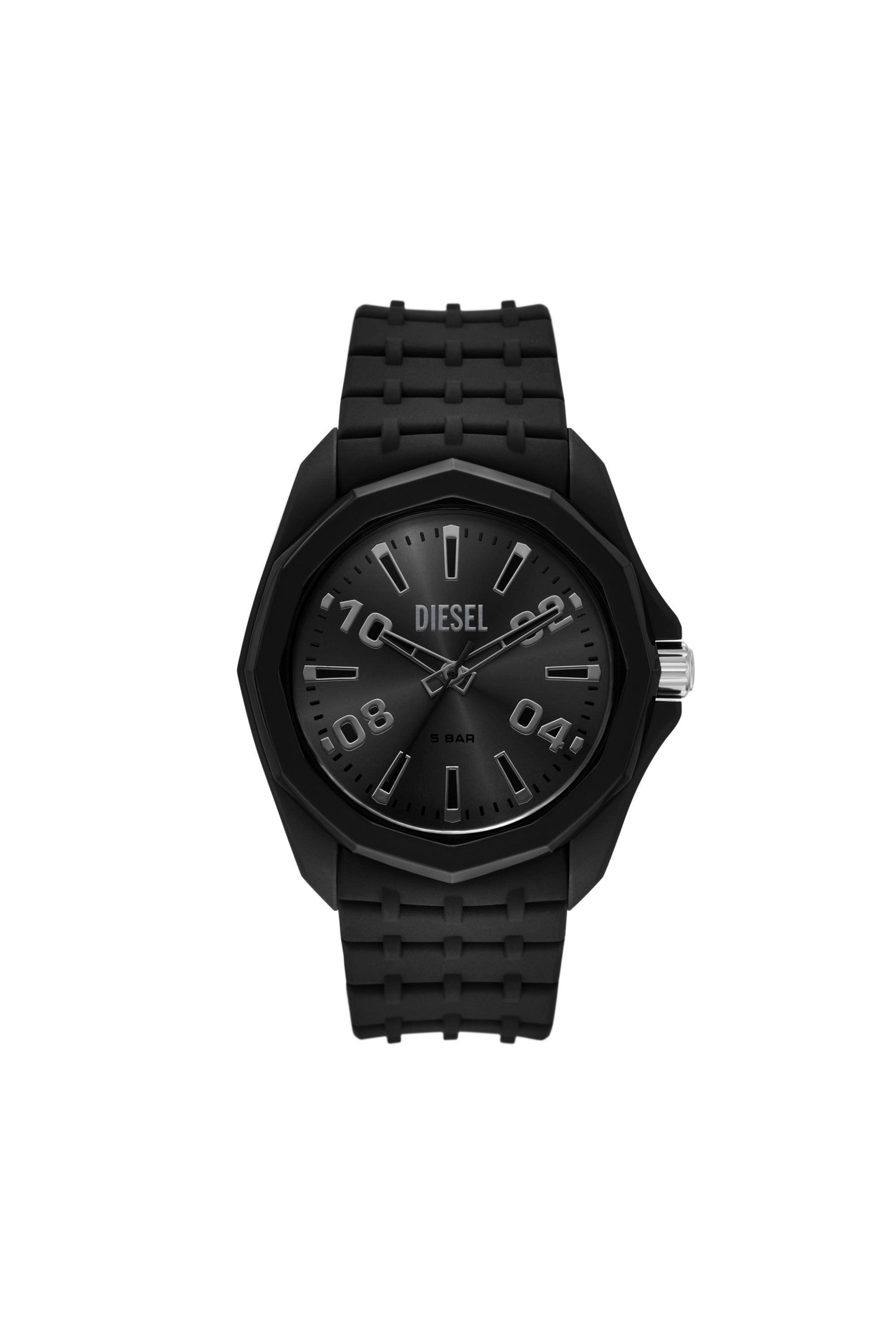 Diesel - DZ2243 WATCH, Man's Stinger black silicone watch in Black - 1