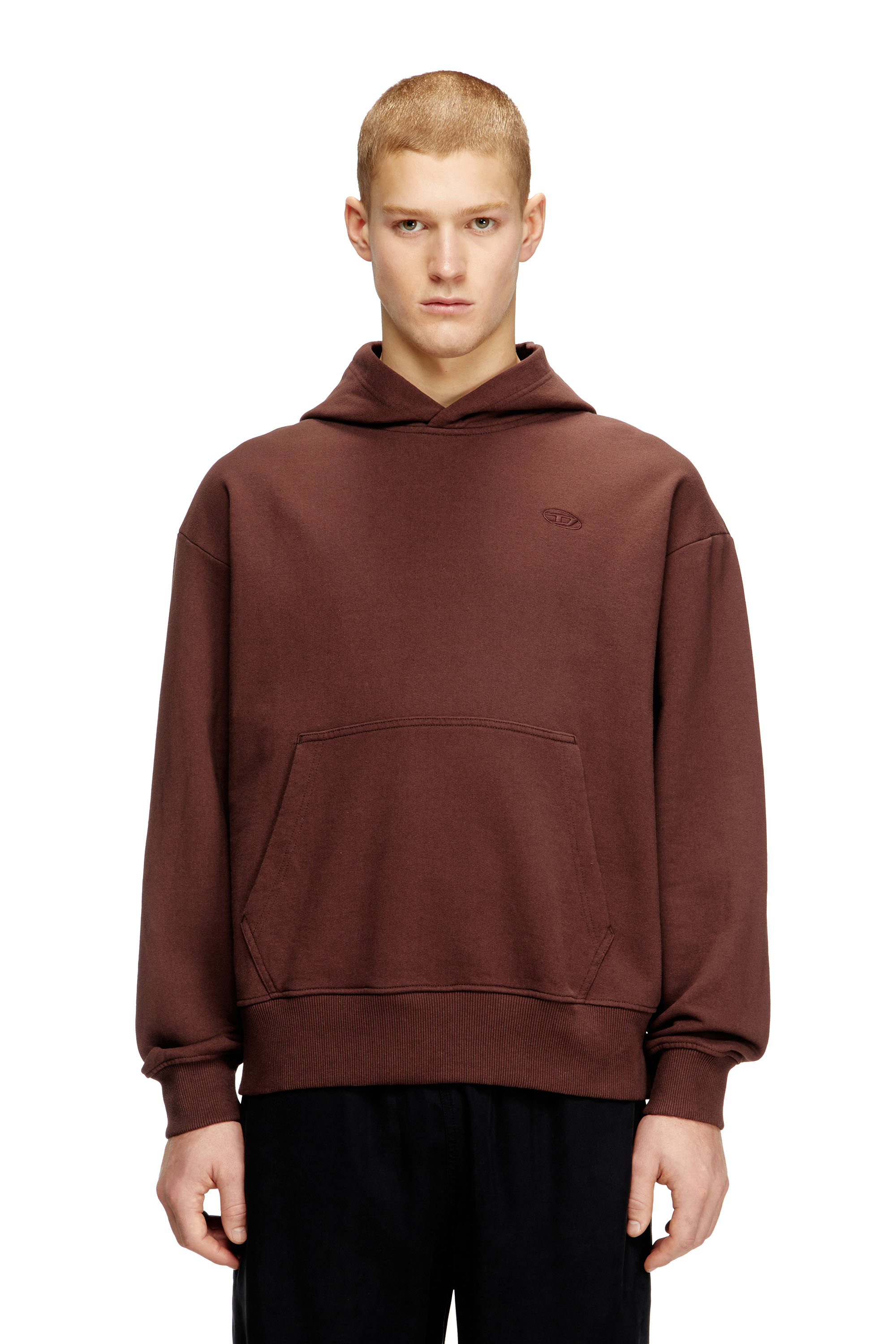 Diesel - S-MACS-HOOD-MEGOVAL-D, Man's Hoodie with logo embroidery in null - 1