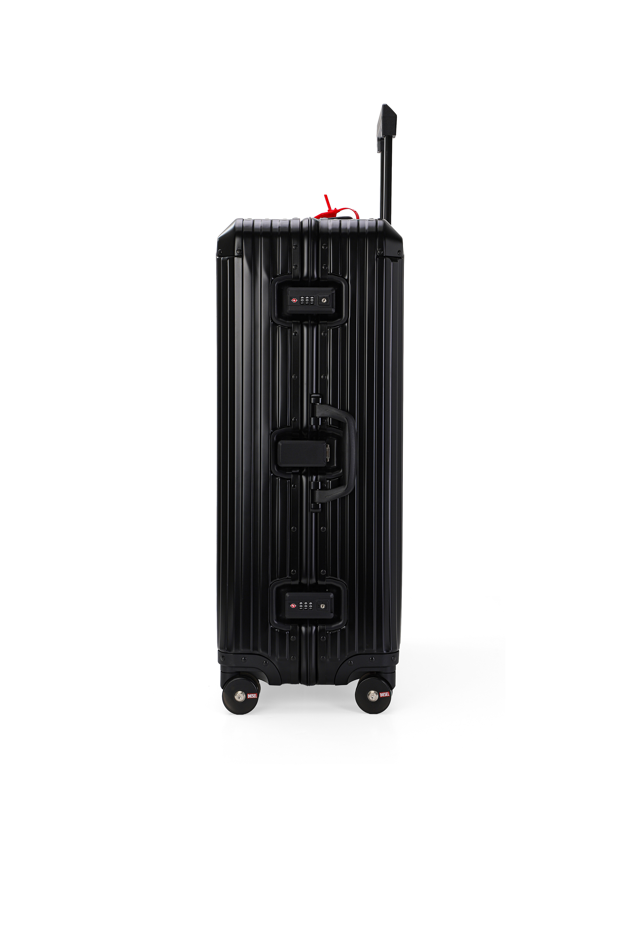 Diesel - DIESEL ALUMINUM TROLLEY- DSL002, Unisex's Aluminum suitcase size L in Black - 3