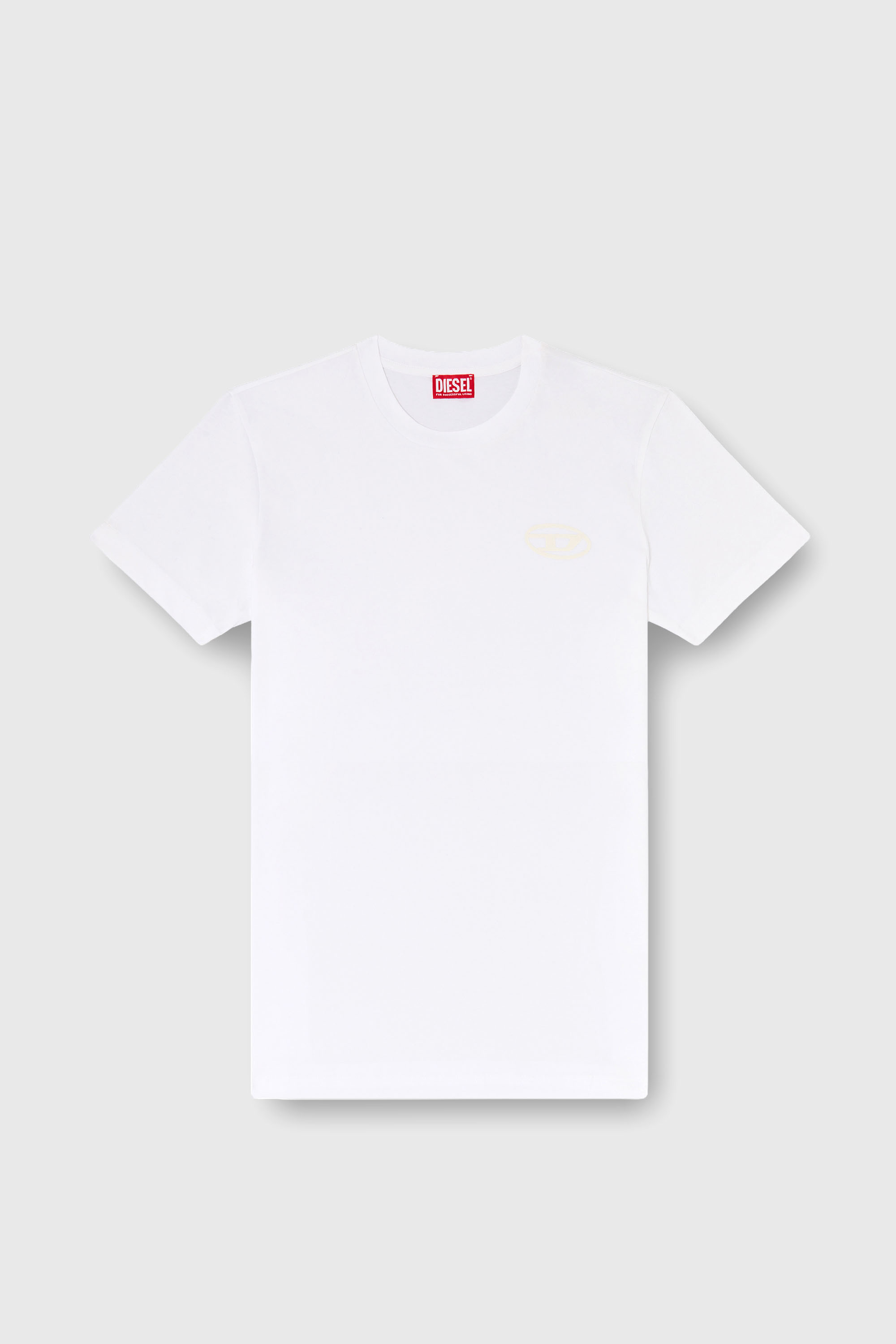 Diesel - T-DIEGO-T92, Man's Cotton T-shirt with Oval D logo in White - 2