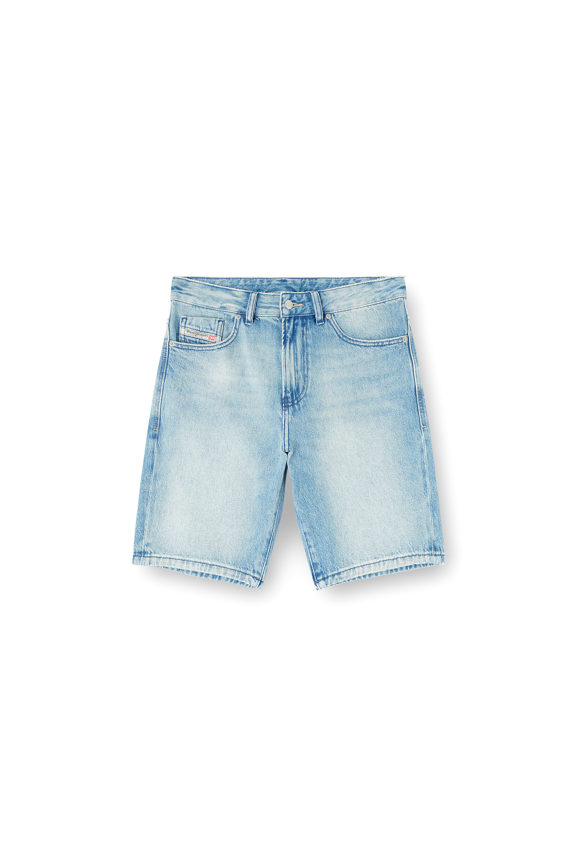 Diesel - D-FIN, Man's Slim denim shorts with organic cotton in Light Blue - 2