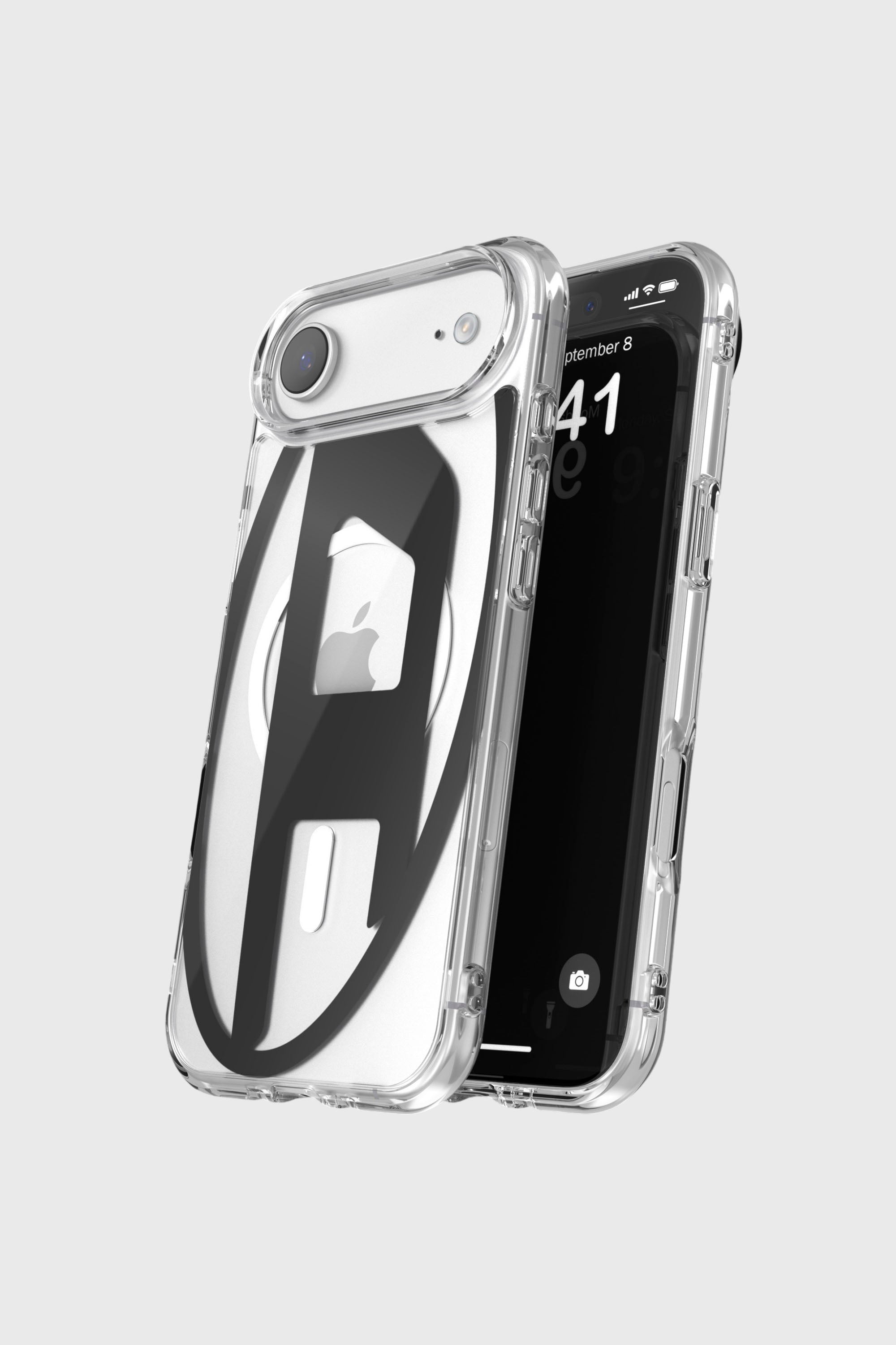 Diesel - 60416 AOP CASE, Unisex's Oval D metallic case with magsafe for iPhone 17 Air in Black - 4