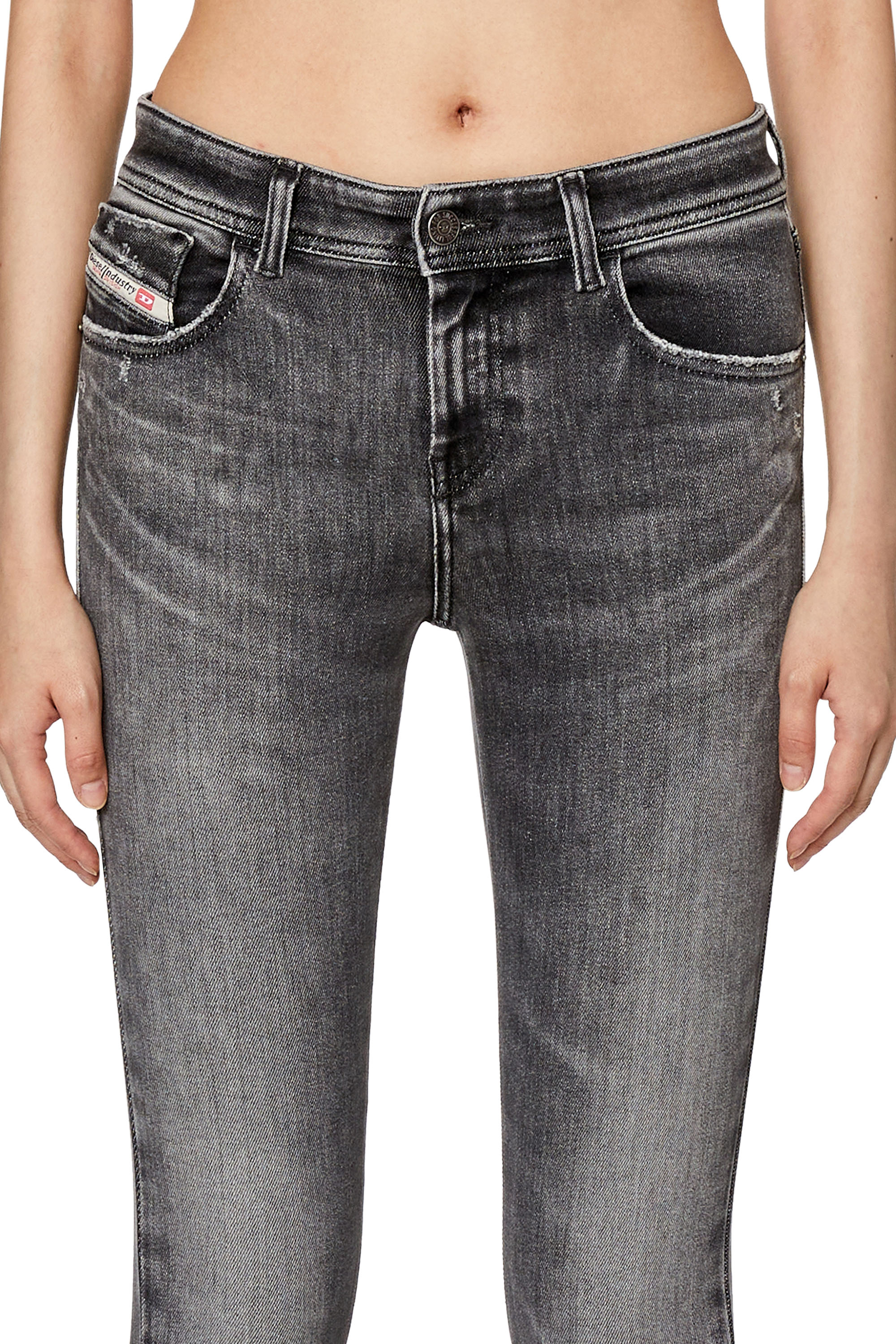 Diesel - Super skinny Jeans 2017 Slandy 09G12, Black/Dark grey - Image 3