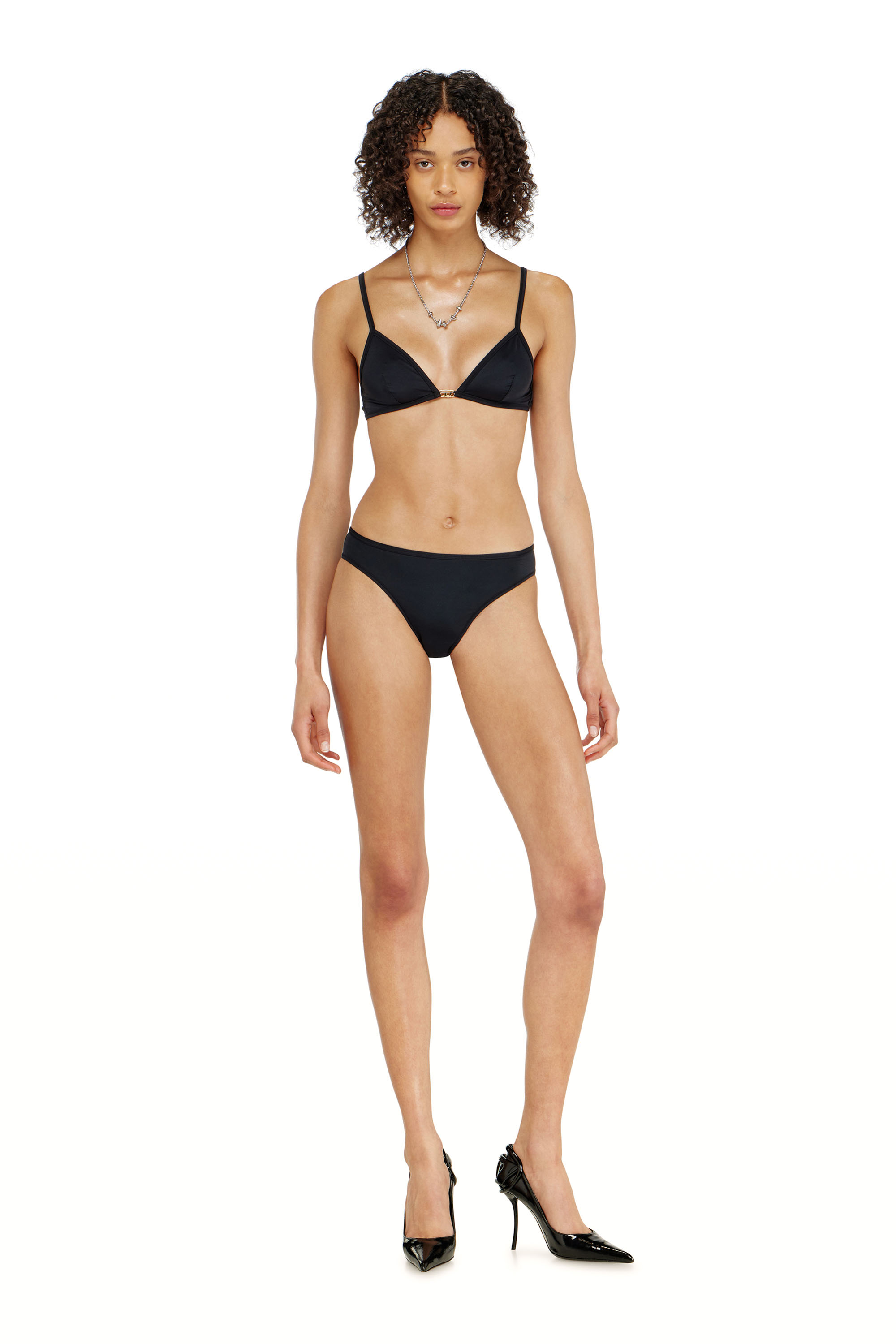 Diesel - LUNA-UTLT, Woman's Triangle bra in nylon with Oval D detail in null - 1