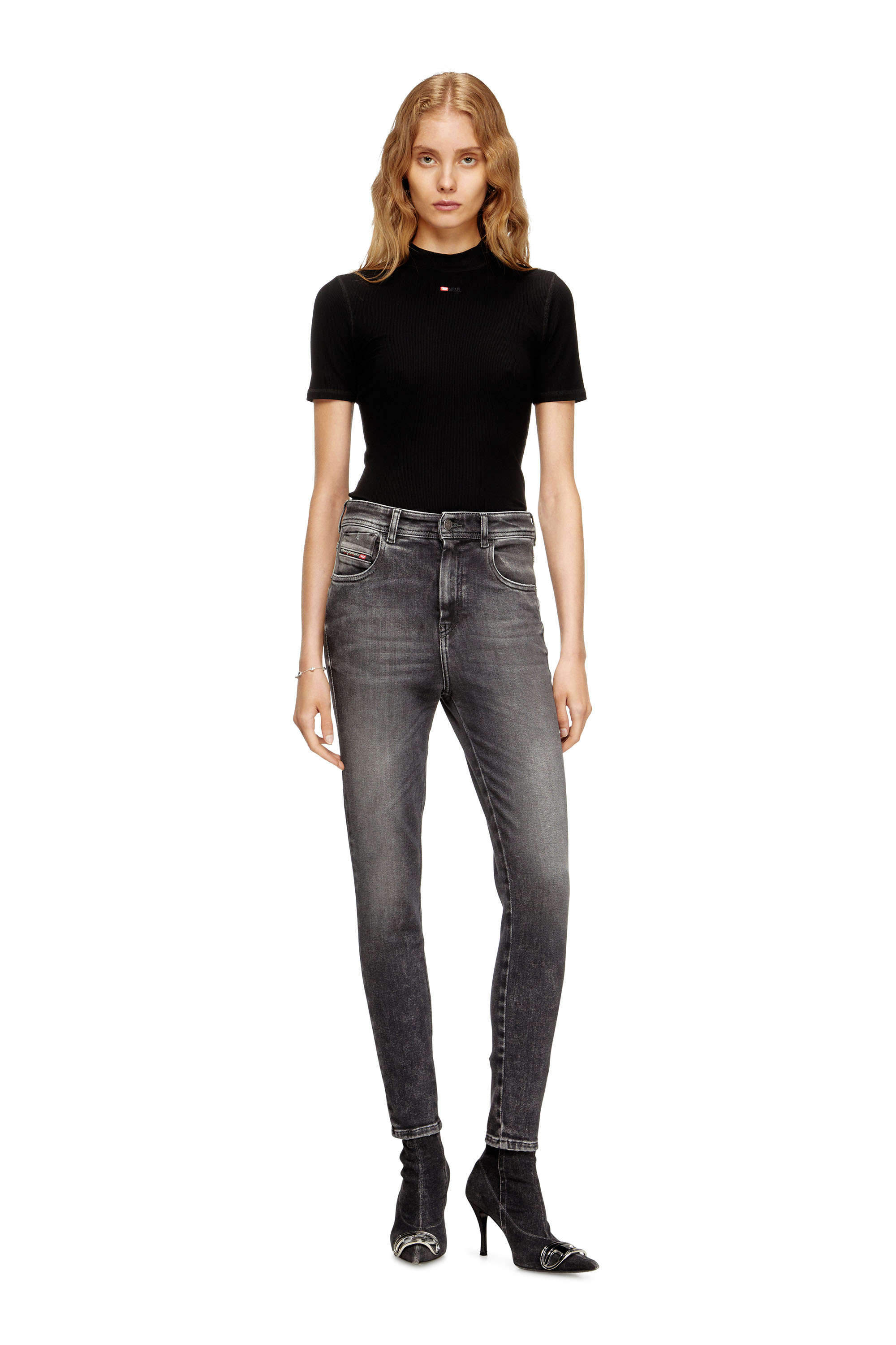 Skinny Jeans 1984 Slandy-High 09L93, Black/Dark grey Diesel - Woman's Skinny Jeans 1984 Slandy-High 09L93, Black/Dark grey - 1