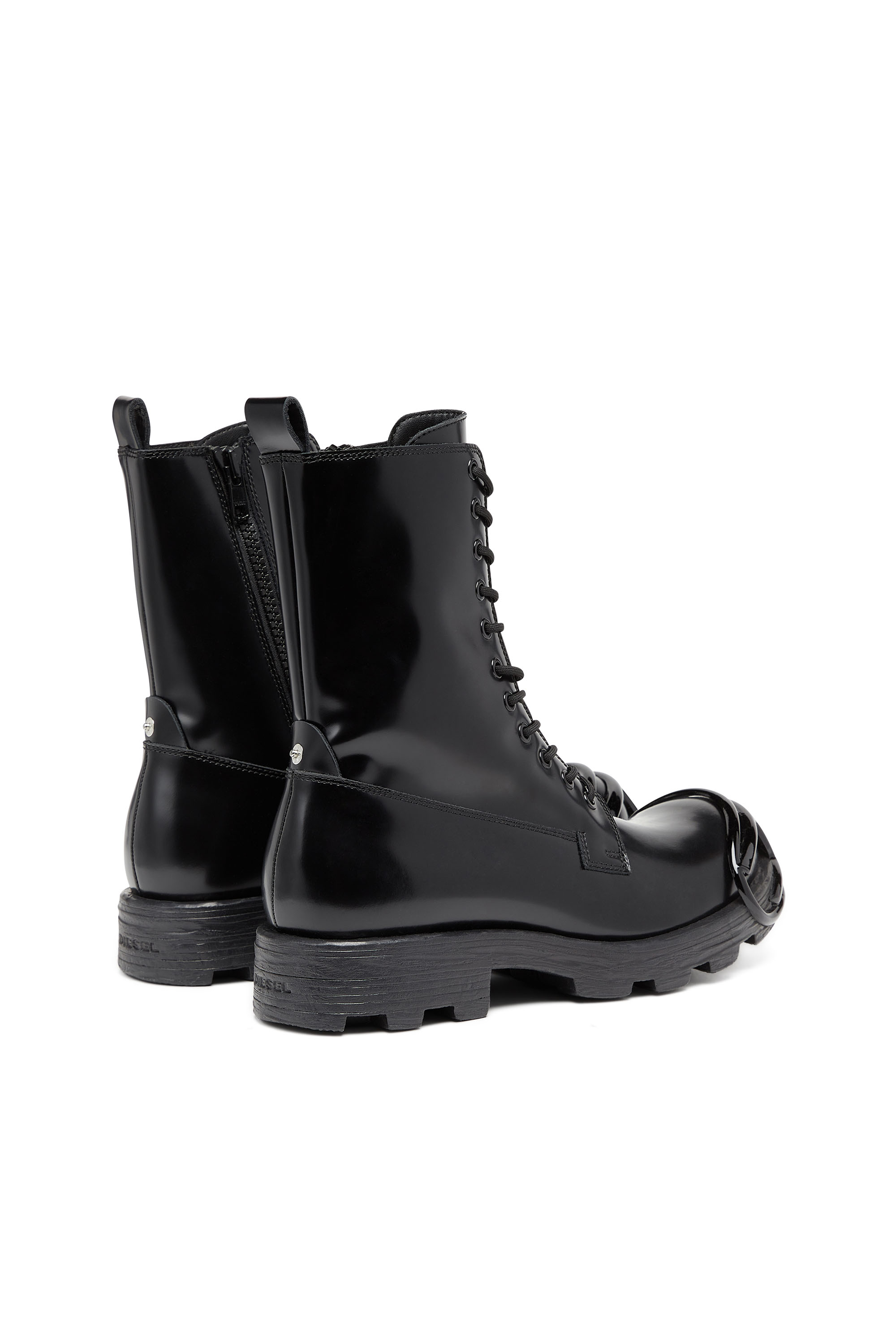 D-HAMMER BT D, Black Diesel - D-HAMMER BT D, Man's D-Hammer-Leather boots with oval D toe guard in Black - 3