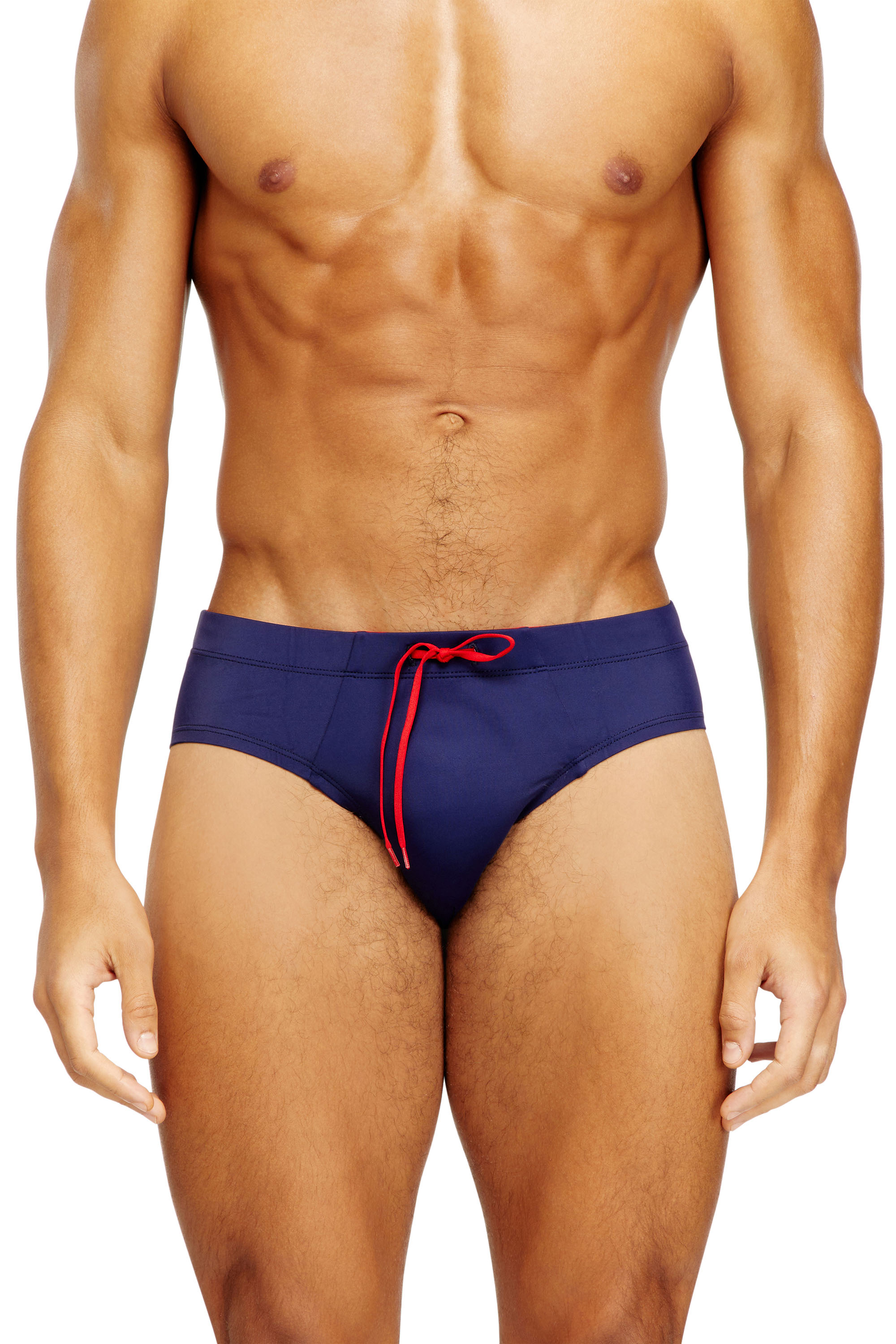 Diesel - ALFIE-D-CORE, Man's Lycra swimsuit with back logo in Blue - 1