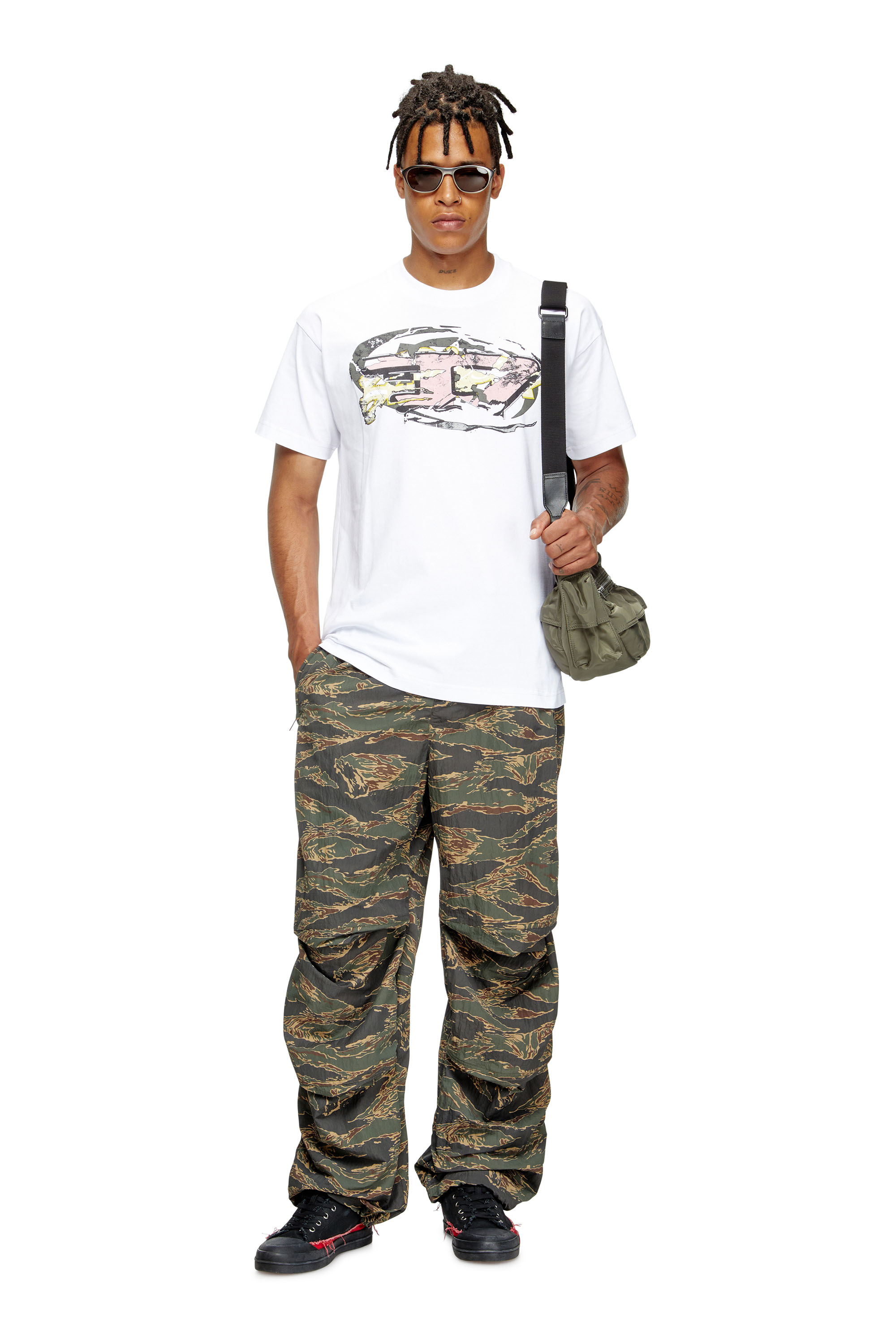 Diesel - T-NORM-T11, Man's T-shirt with Oval D logo in null - 2