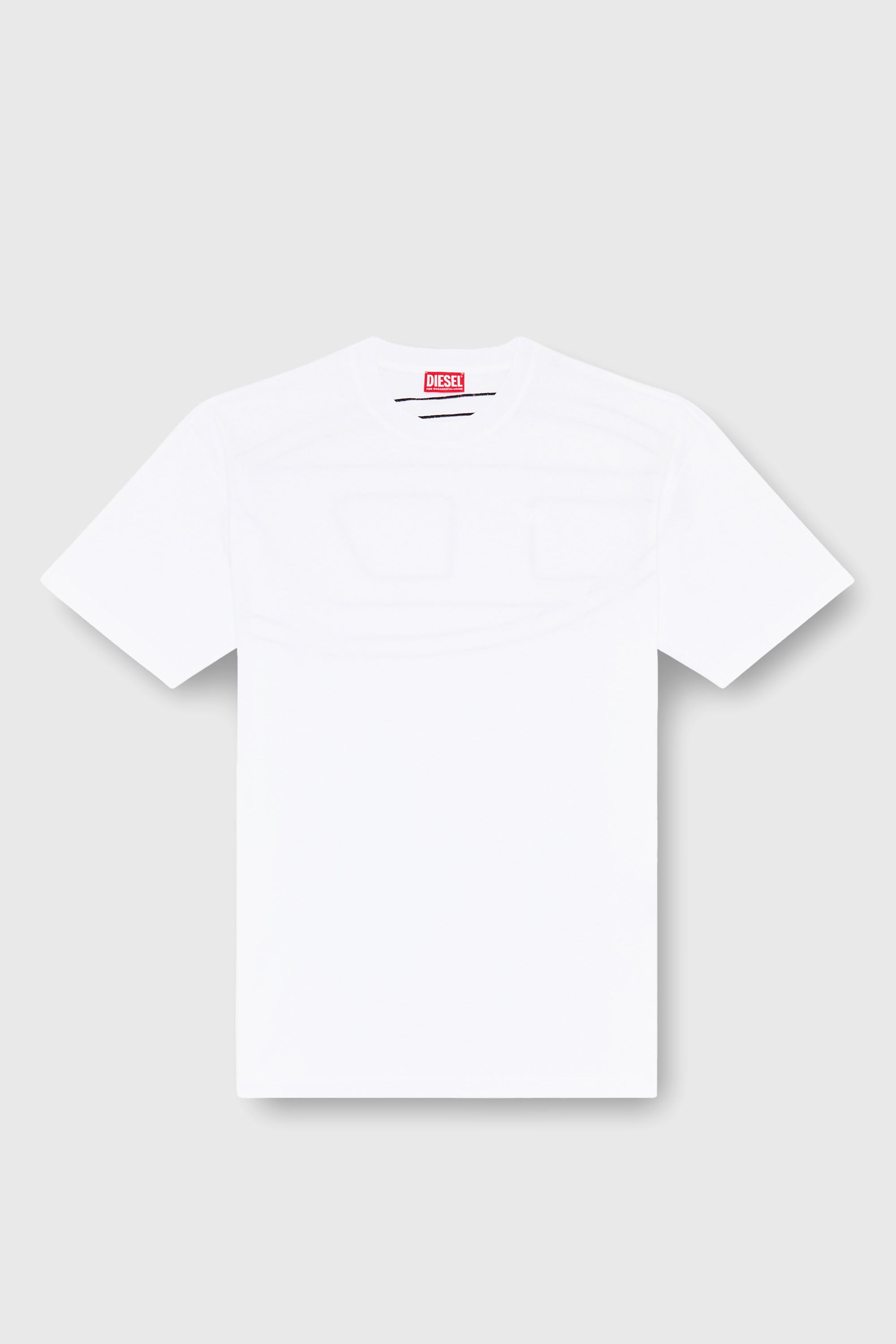 Diesel - T-BOGGY-MEGOVAL-D, Man's T-shirt with maxi oval D embroidery in White - 2