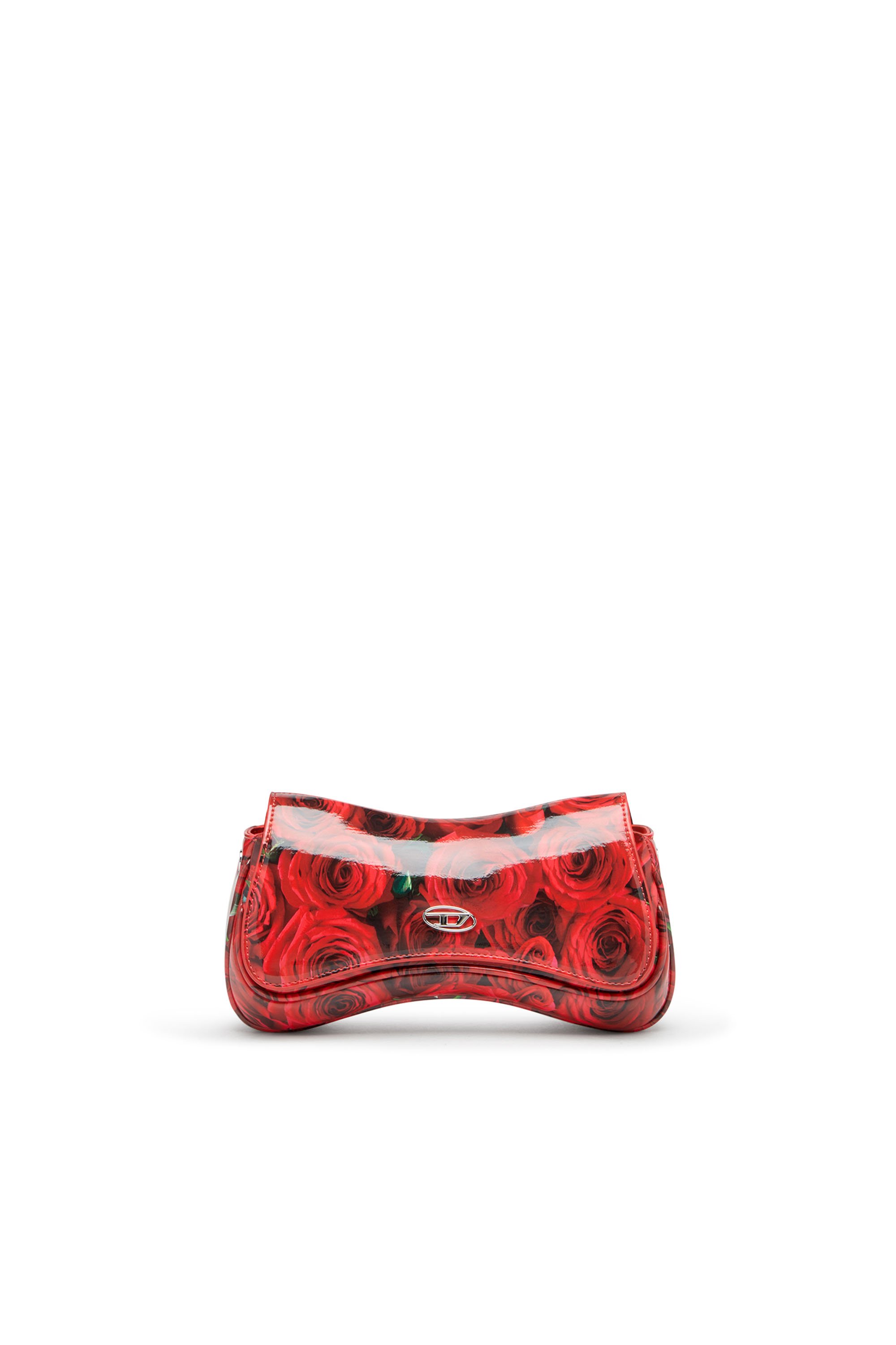 Diesel - PLAY CLUTCH, Woman's Play-Glossy clutch with print in Red - 1