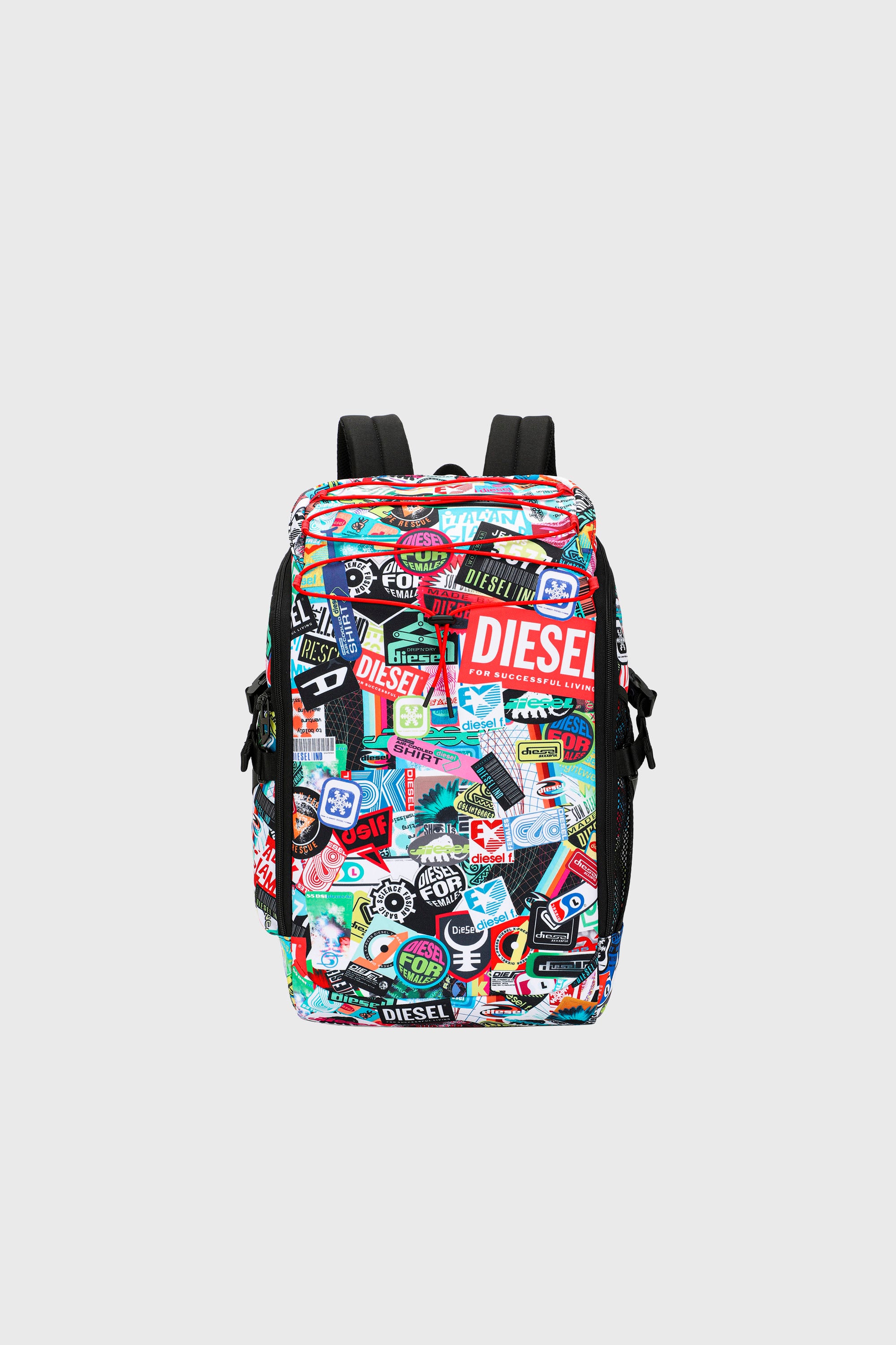 Diesel - DIESEL PC PRINTED BACKPACK-STICKERS- DSB, Unisex's Multifunctional backpack with stickers in Multicolor - 1