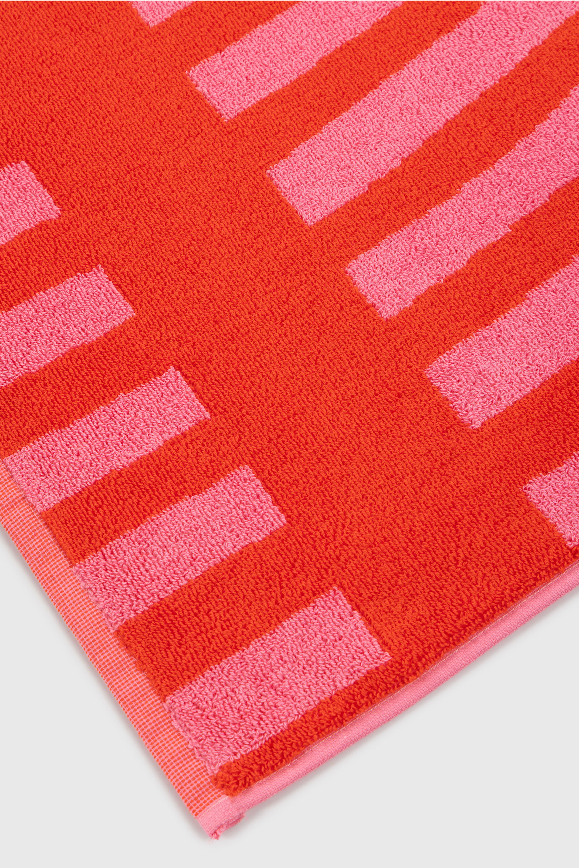 Diesel - 1018163  STRIPES PINK/RED TOWEL, Unisex's Terry towel 100x180 cm in Red - 2