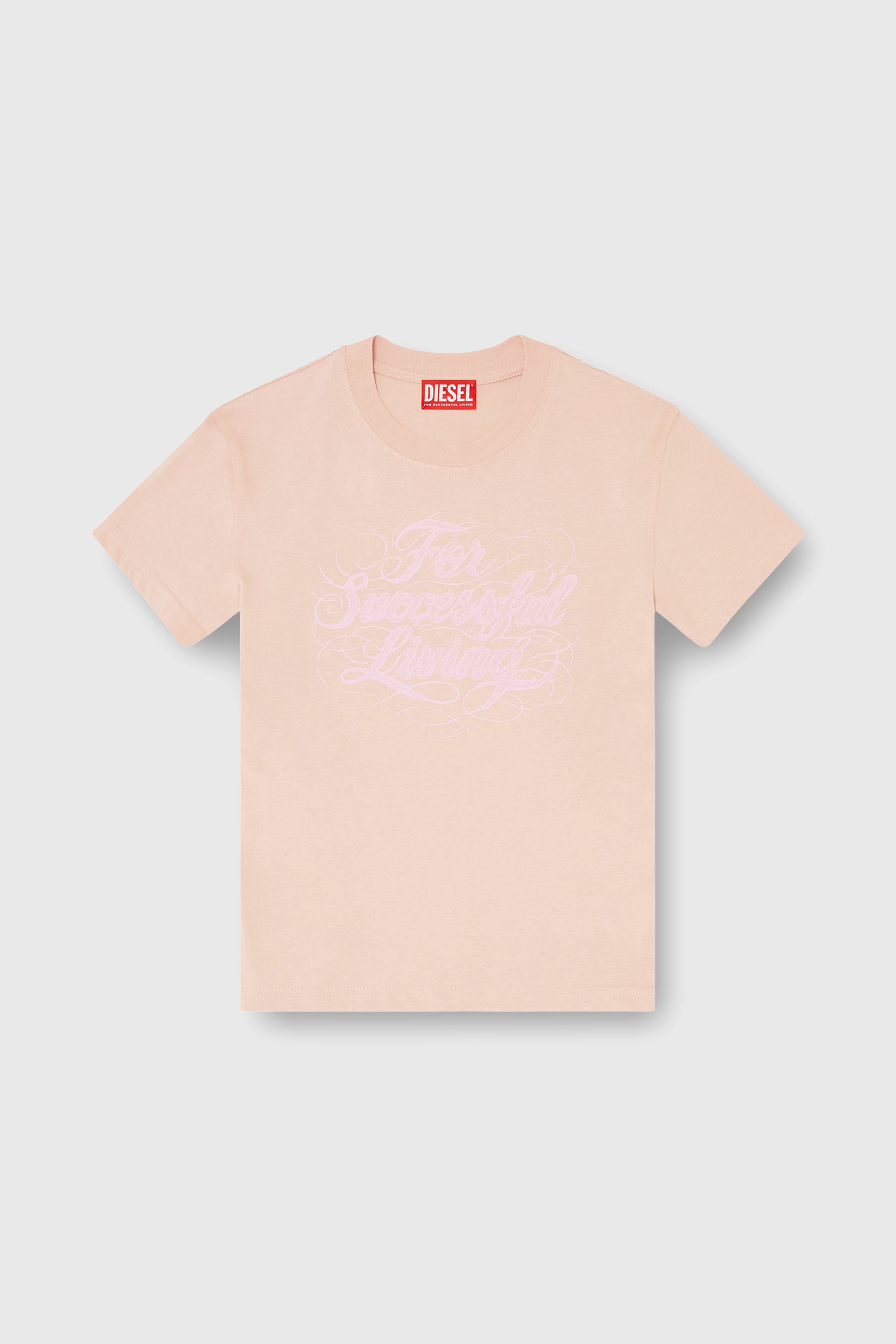 Diesel - T-ILA-AA4, Woman's T-shirt with logo print in Face Powder - 2