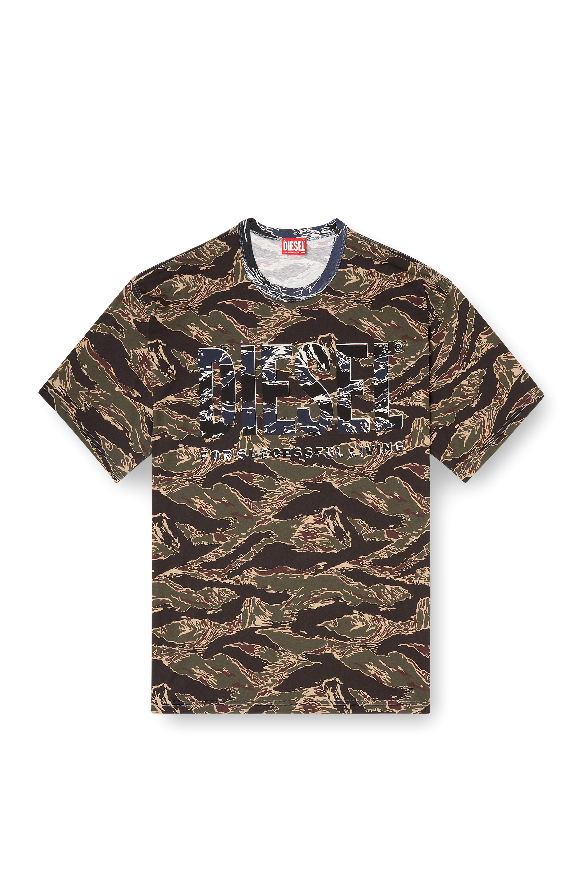 Diesel - T-BOXT-T22, Man's Camo T-shirt with camo logo in null - 3