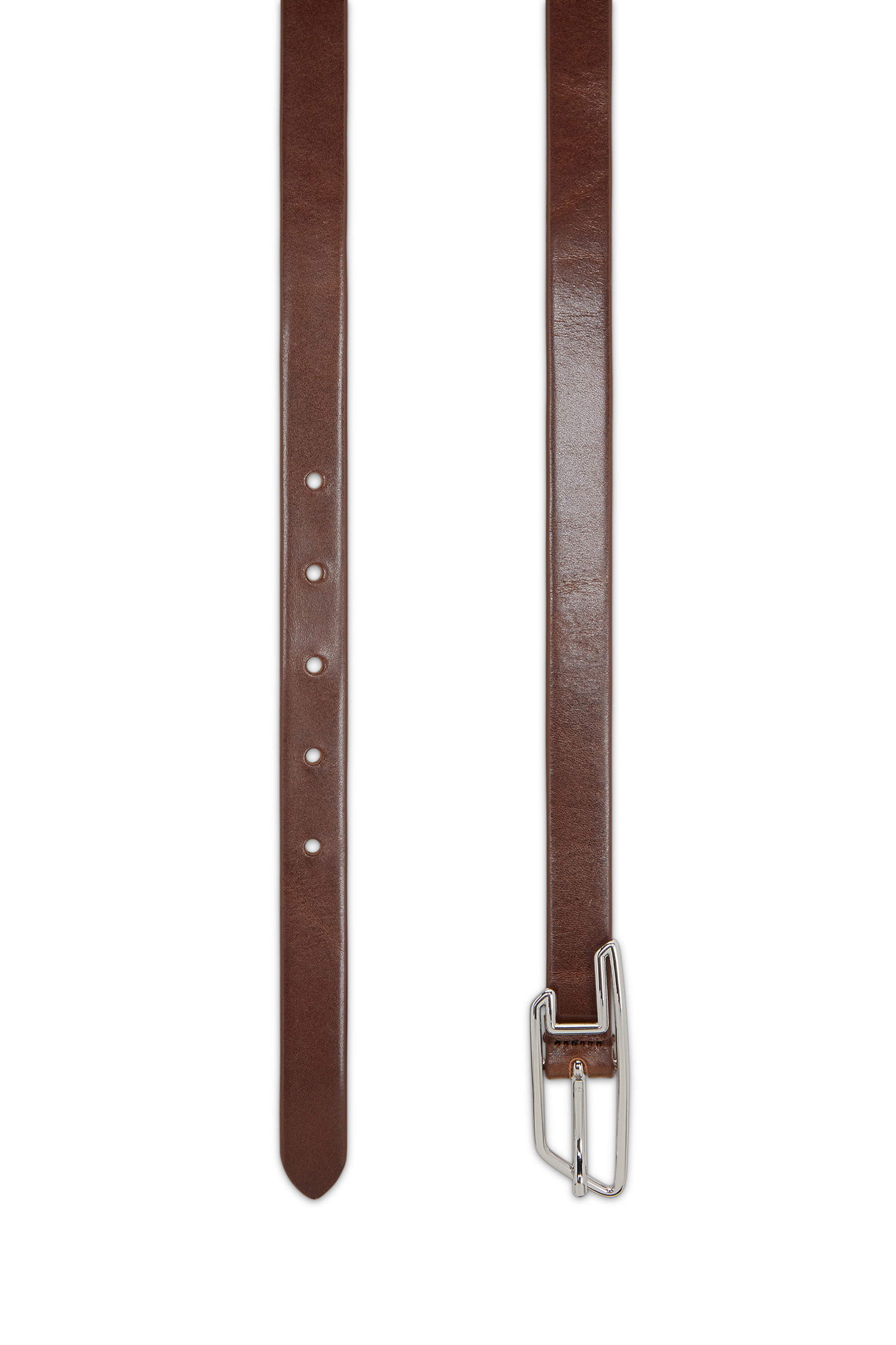 Diesel - B-D LINE W 20, Woman's 2cm belt in pull-up leather in Brown - 2