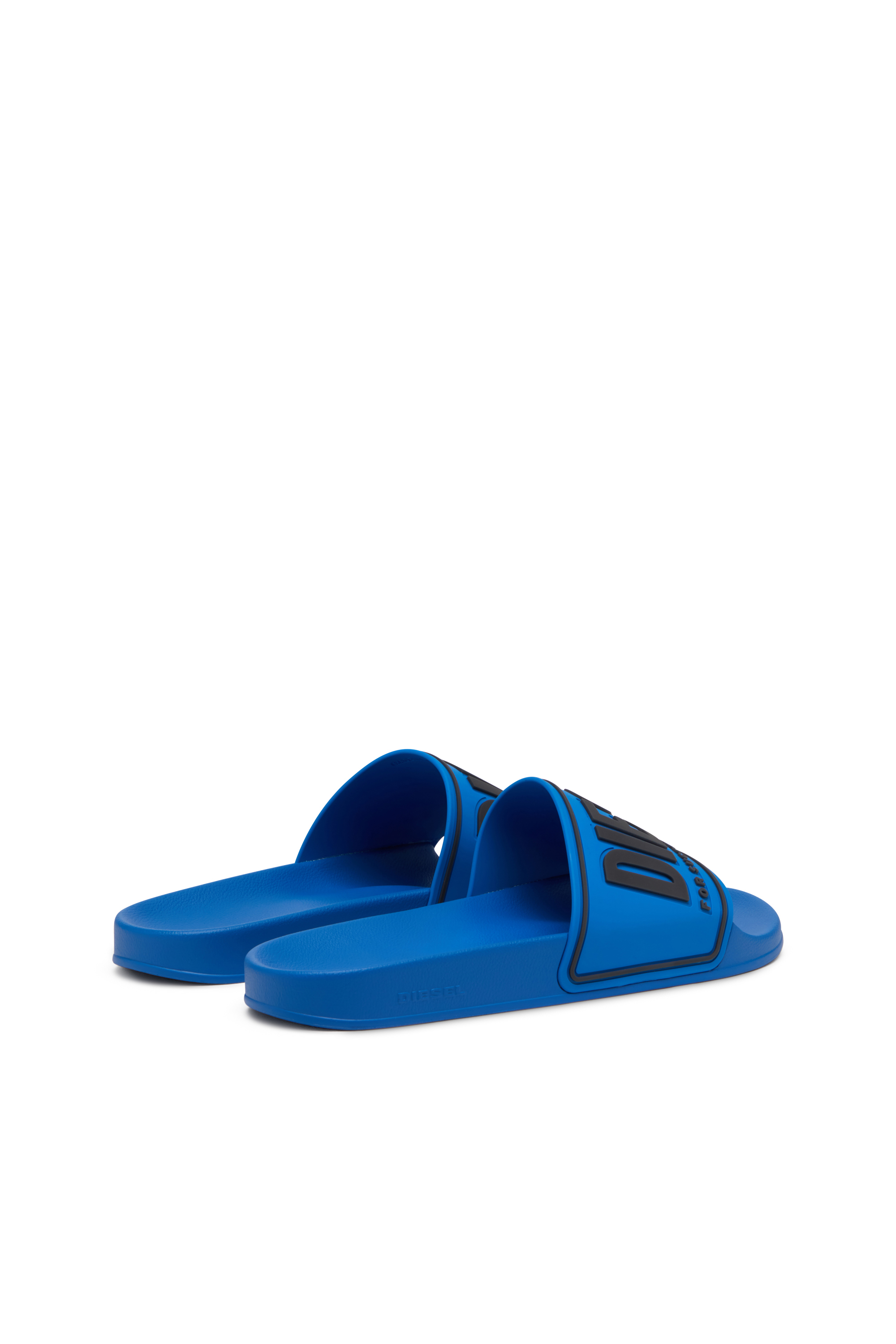 Diesel - SA-MAYEMI CC, Man's Sa-Mayemi-Pool slides with 3D logo in Blue/Black - 3