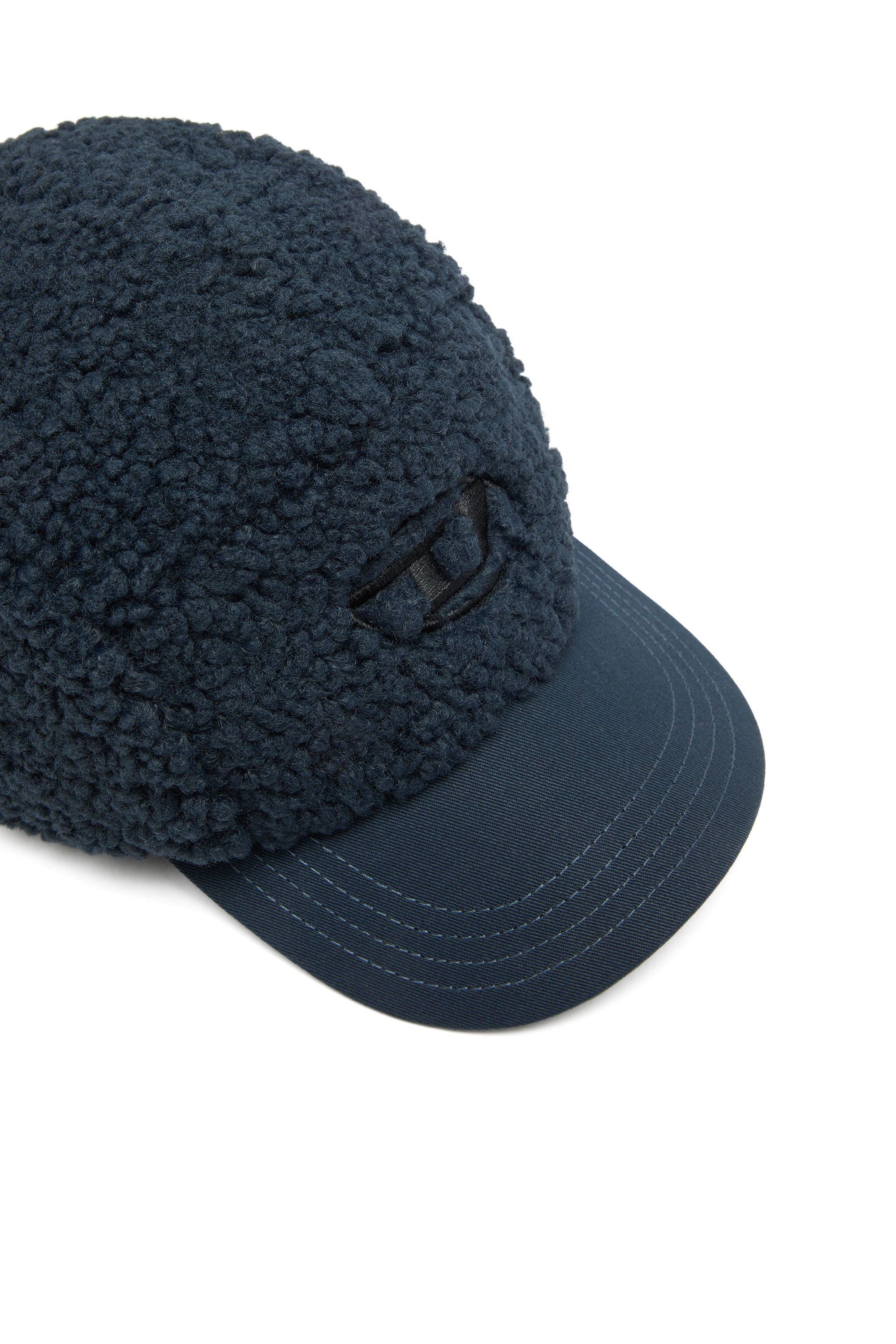 Diesel - C-TED, Man's Sherpa baseball cap with Oval D embroidery in null - 3
