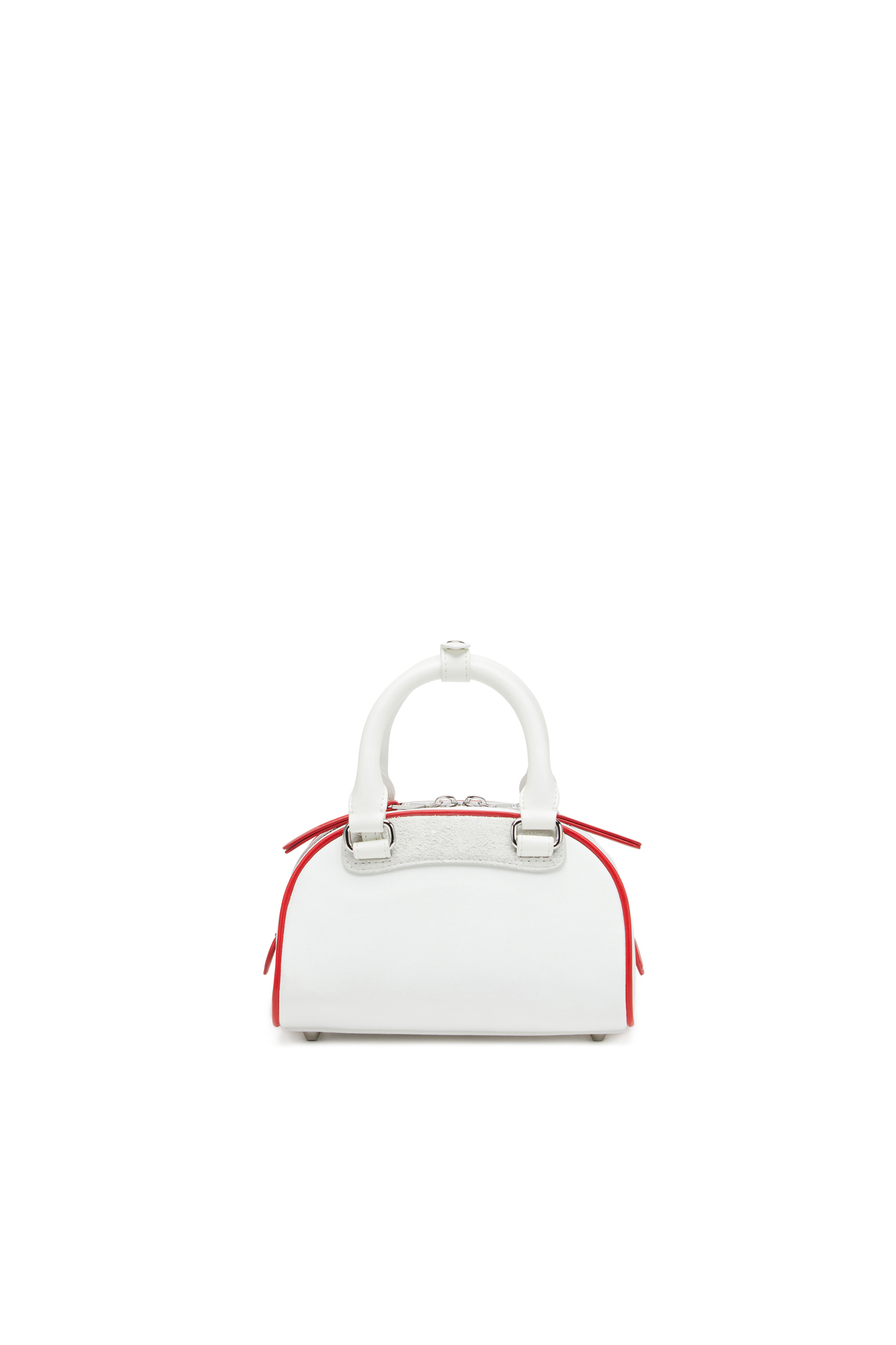 Diesel - 1DR DOME CROSSBODY, Woman's 1DR Dome-Colour-block mini bowling bag in White - 3