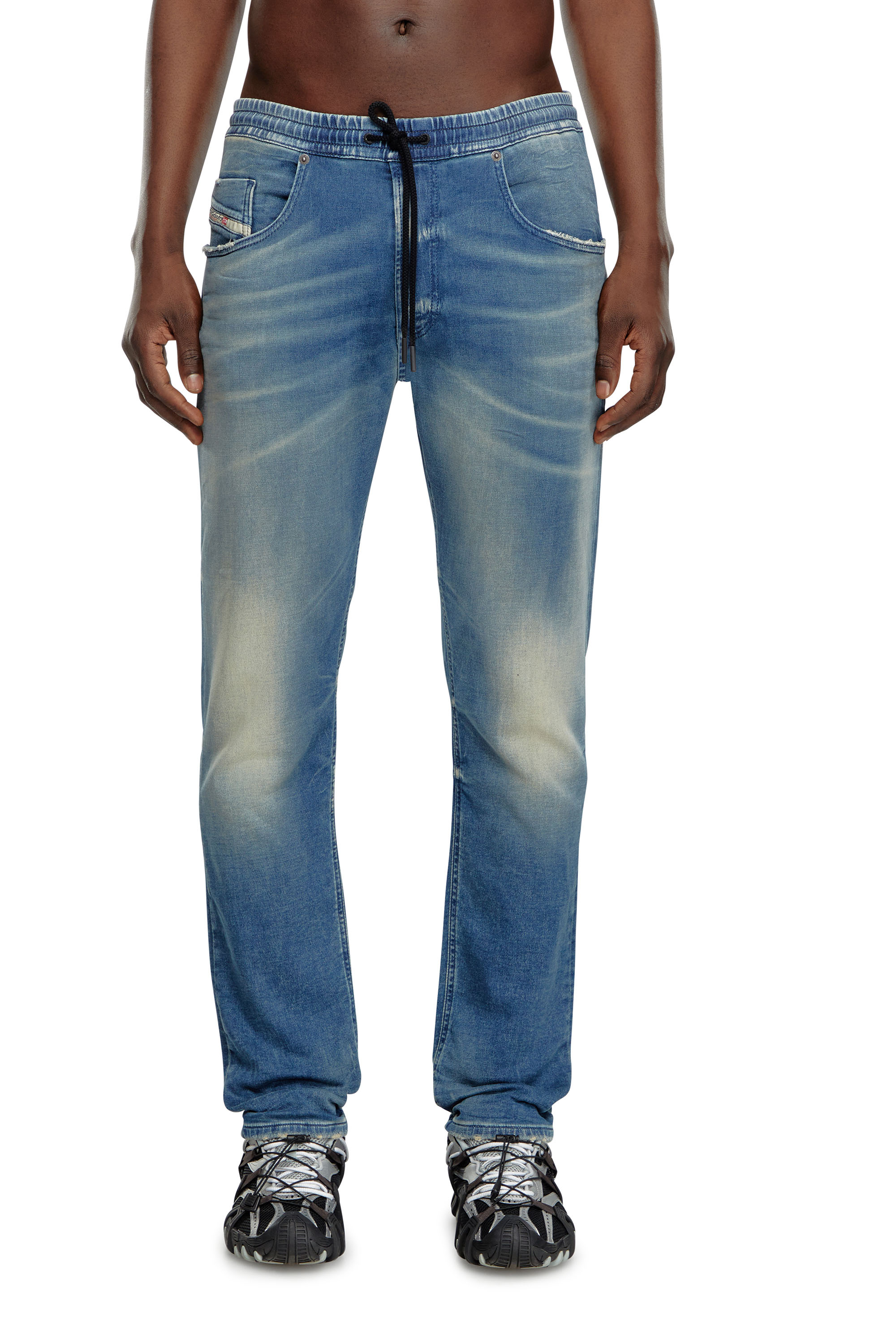 Diesel - Man's Tapered 2030 D-Krooley Joggjeans® 068MG, Medium blue - 2