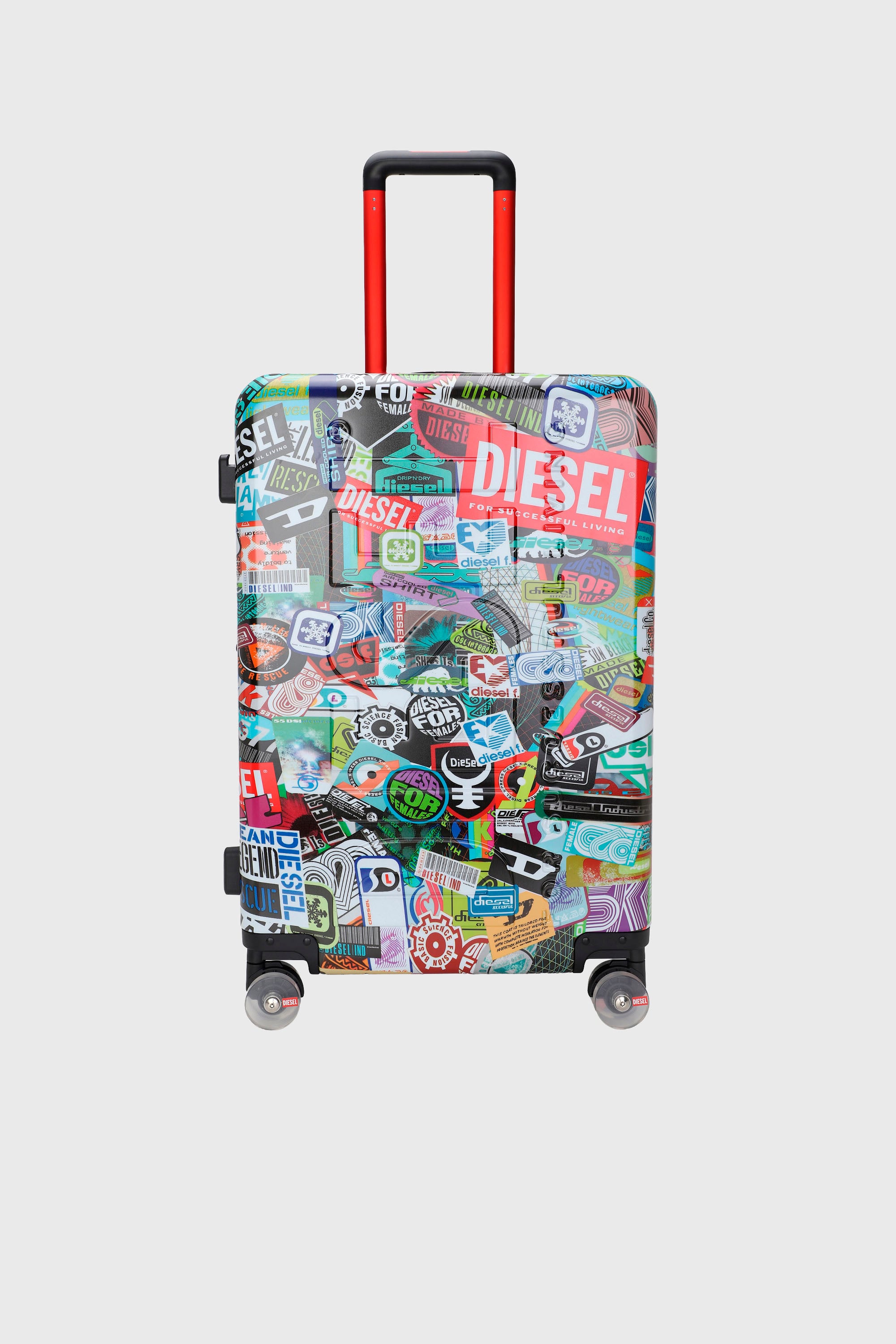 Diesel - DIESEL PC PRINTED TROLLEY-STICKERS- DSL0, Unisex's Sticker style suitcase size M in Multicolor - 1