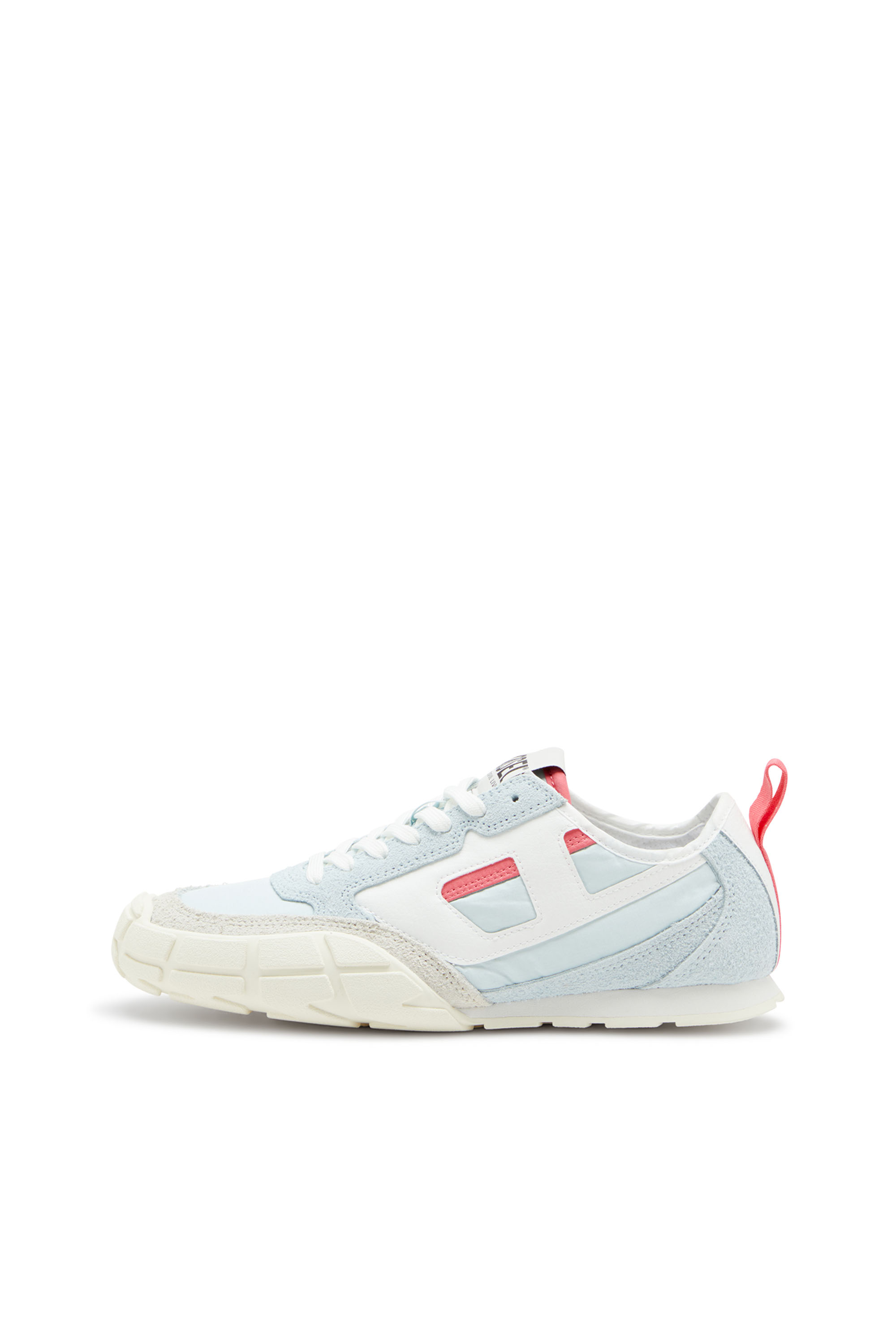 Diesel - S-PAGODHA LOW W, Woman's Sneakers in leather, suede and ripstop in Light Blue - 2