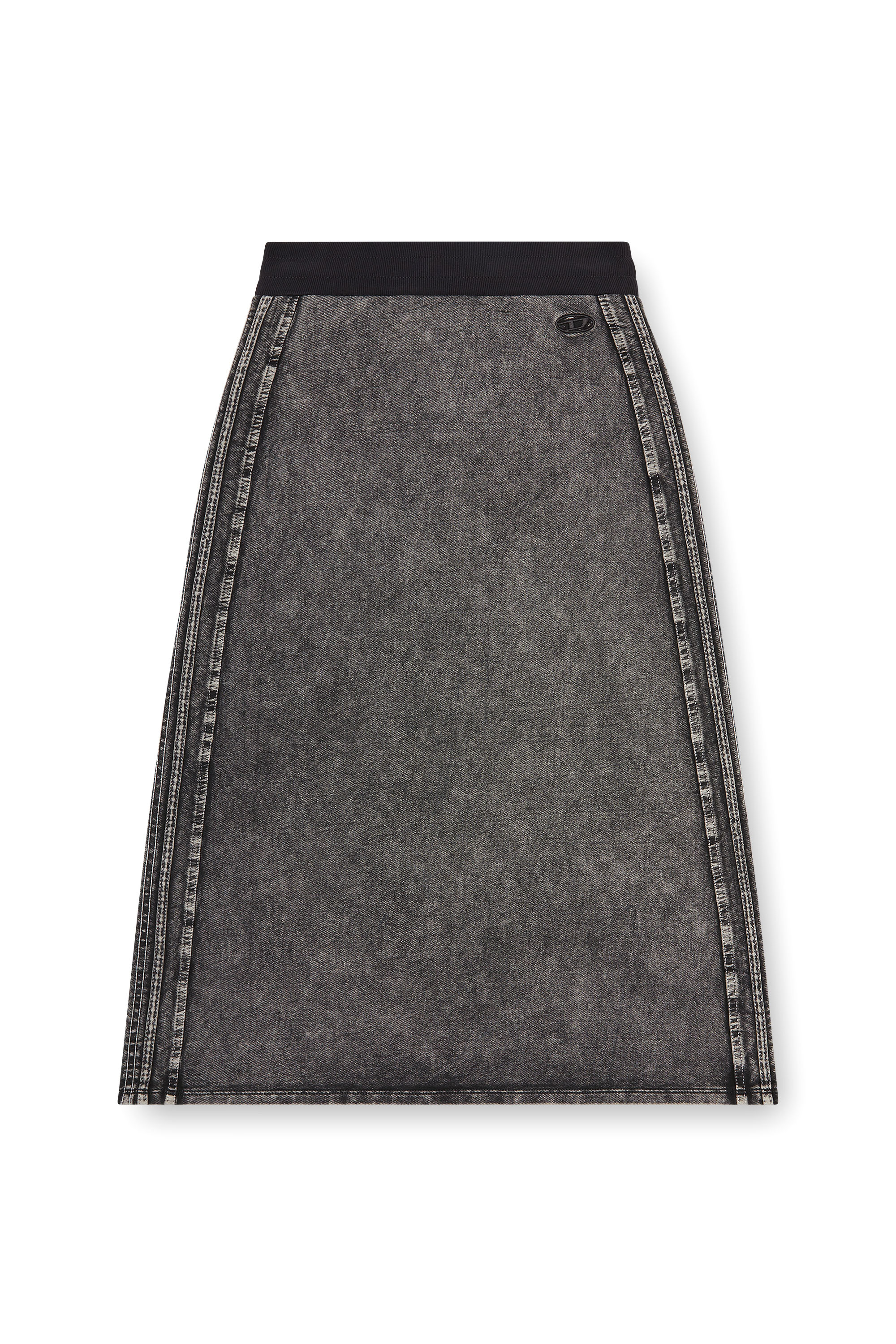 Diesel - O-ERMY, Woman's Fleece cotton skirt with side bands in null - 3