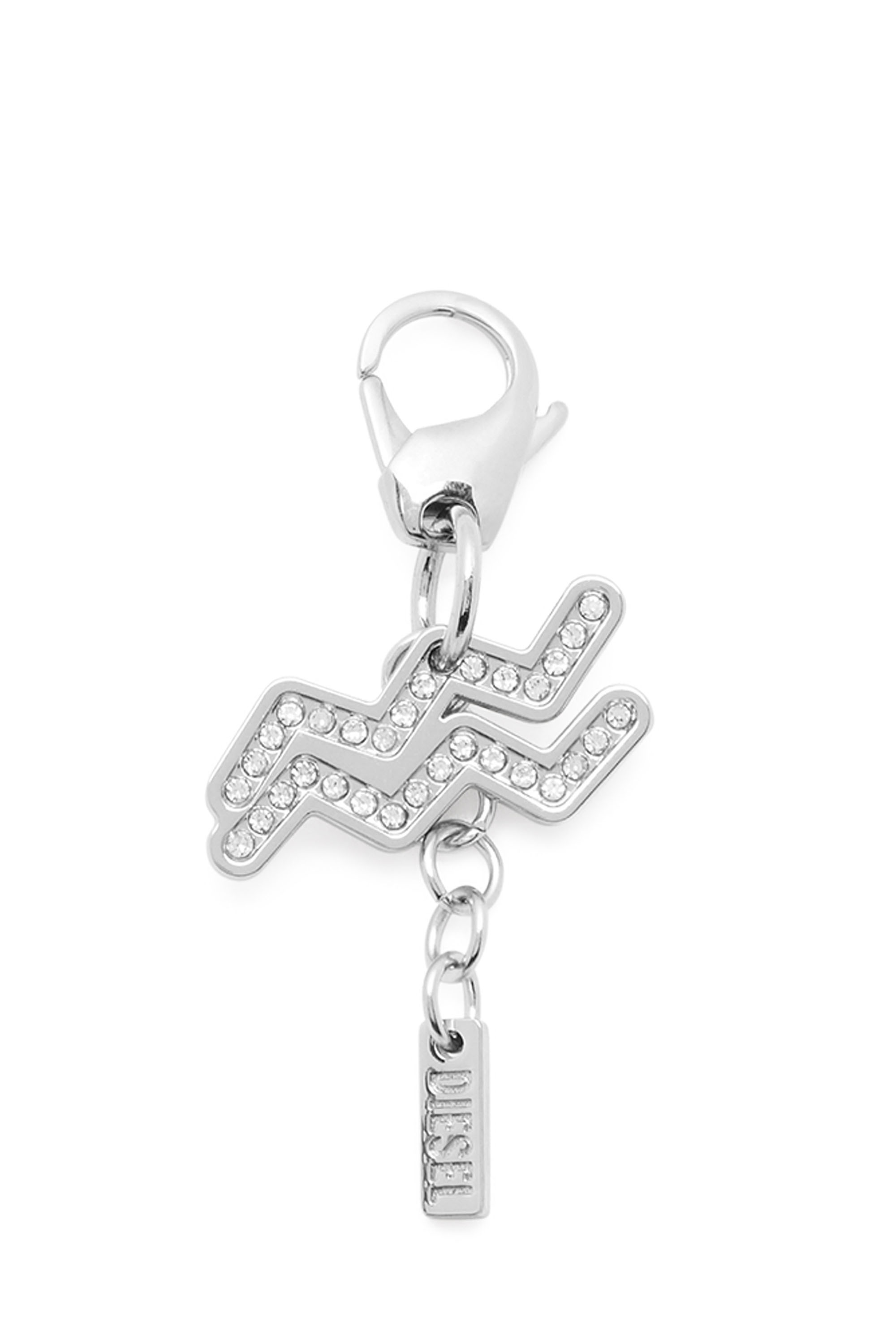 Diesel - CHARM ACQUARIUS, Unisex's Metal Aquarius charm with rhinestones in Silver - 1