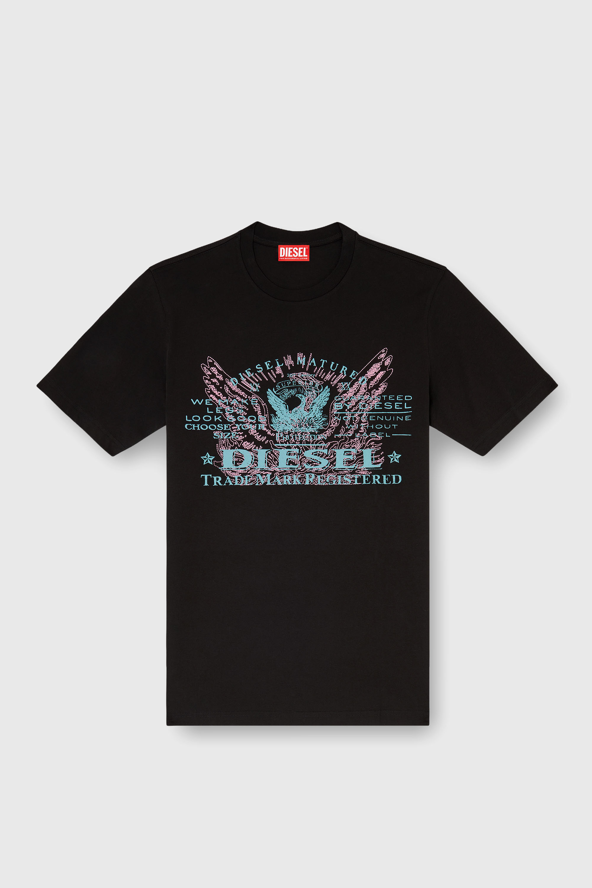 Diesel - T-JUST-FENIX-T92, Man's Cotton T-shirt with graphic print in Black - 2