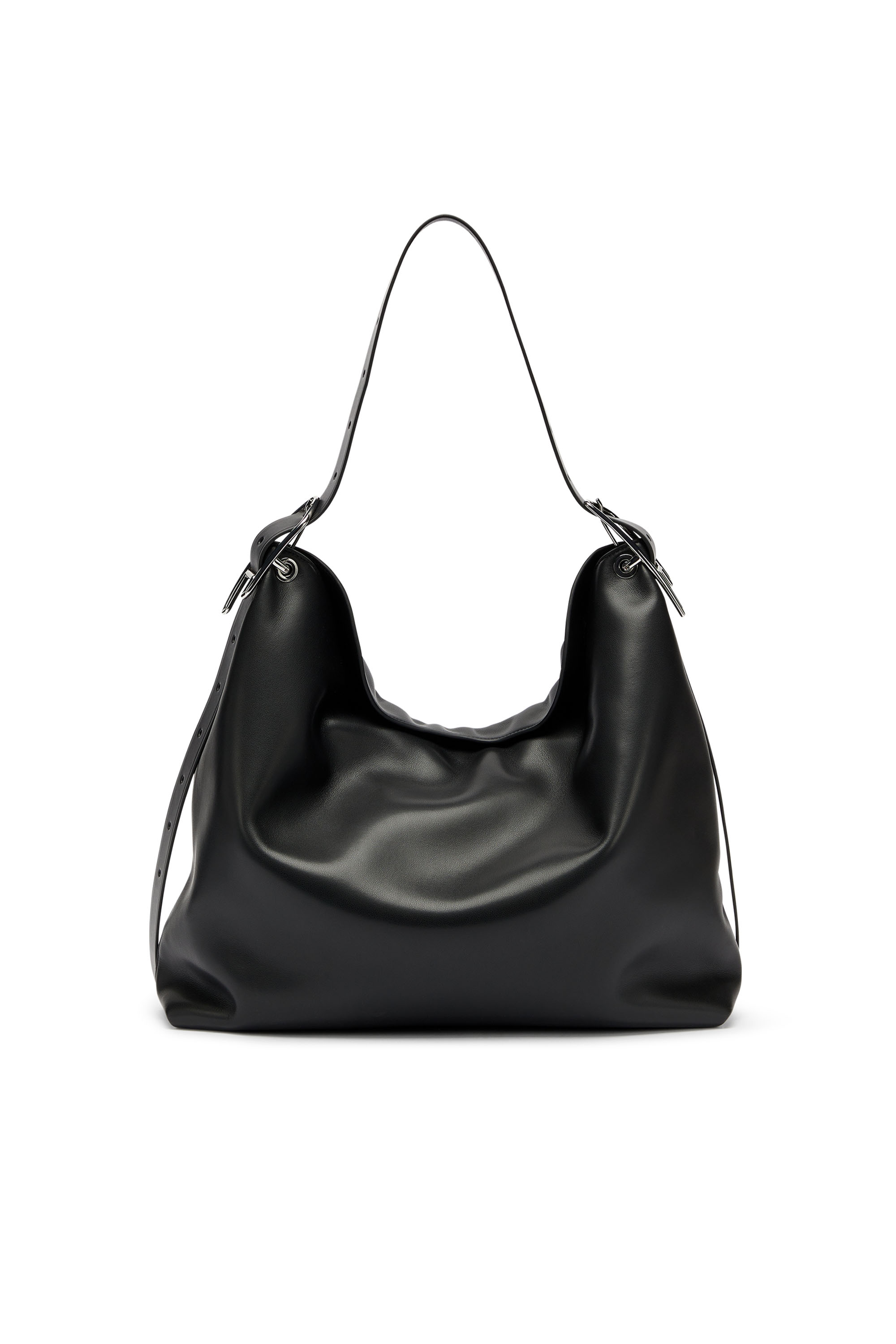 Diesel - D-LINE HOBO, Woman's D-Line-Leather hobo bag in Black - 2