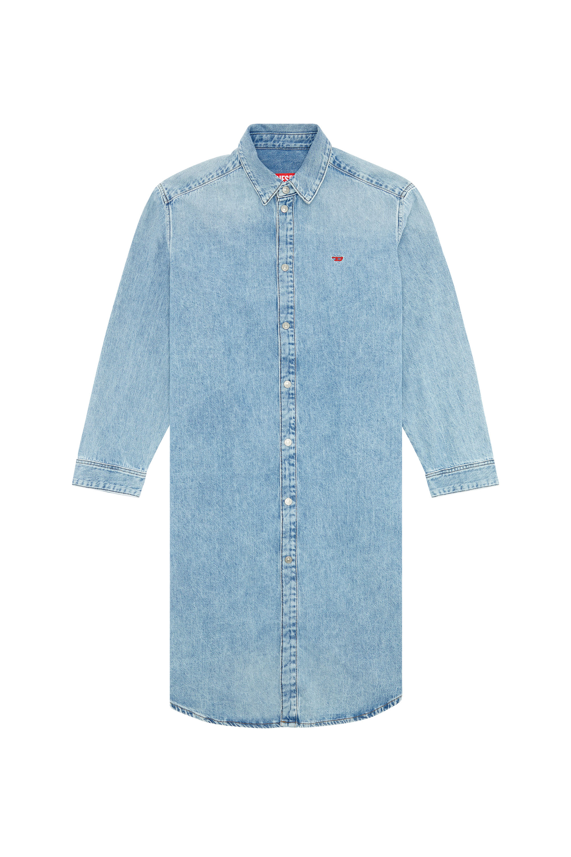 Diesel - DE-DALIS, Woman's Shirt dress in denim in null - 3